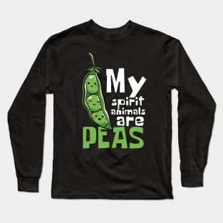 My Spirit Animals Are Peas Funny Long Sleeve T-Shirt